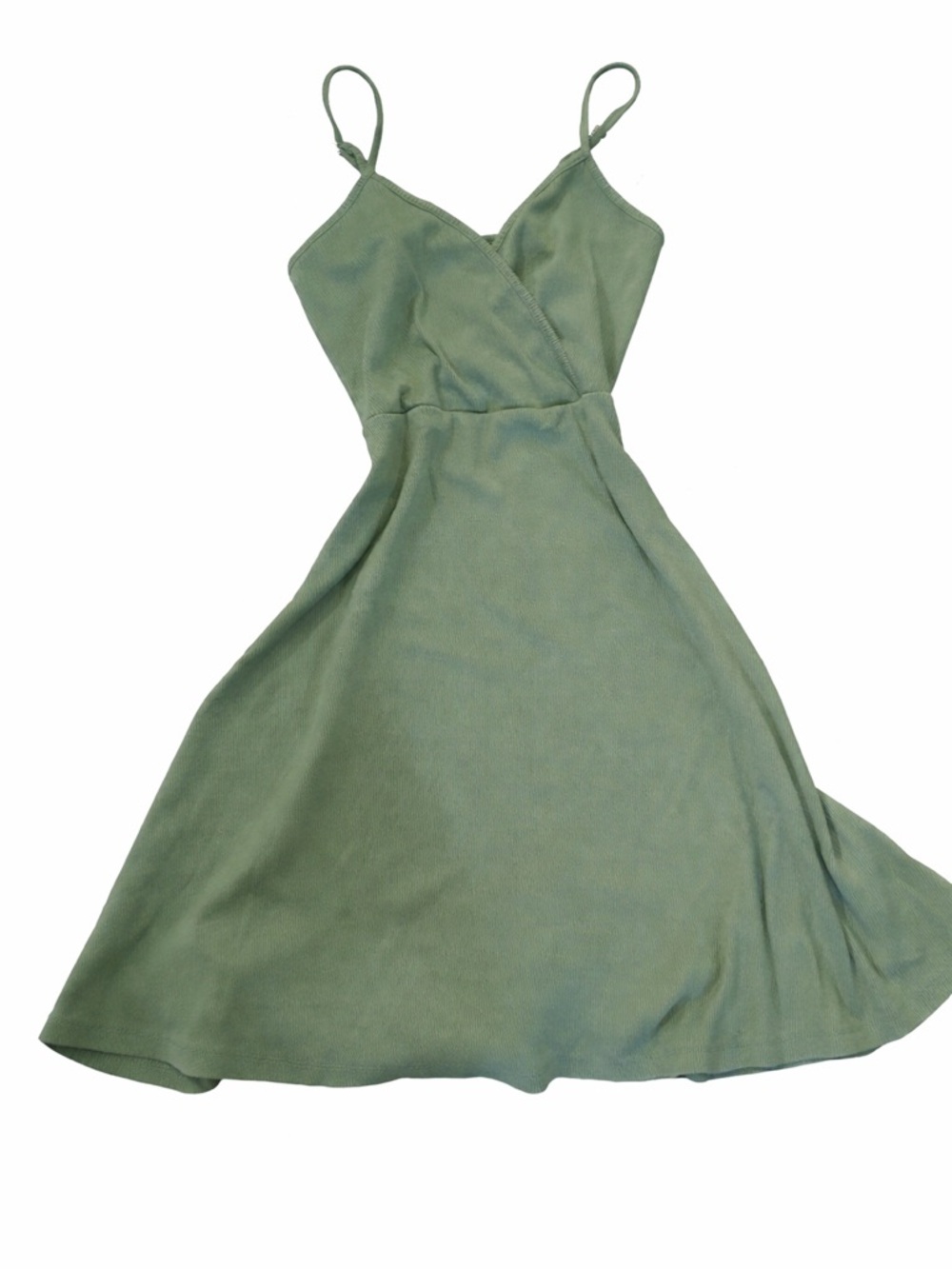 Sage Green Spaghetti Strap A-Line Dress